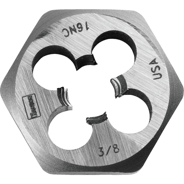 Century Drill & Tool Century Drill & Tool 3/8-16 National Coarse 1 In. Across Flats Fractional Hexagon Die 96205 - main
